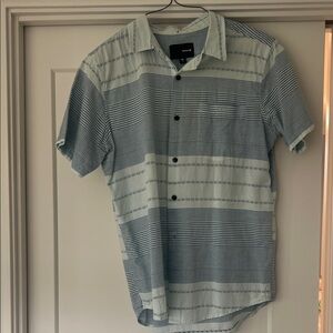 Hurley Men's Casual Short Sleeved Striped Button down